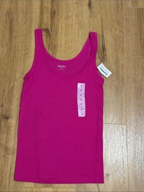 Old Navy Hot Pink Ribbed Scoop Tank